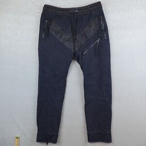 Diesel Pants Mens XL Black Athletic Tapered Elastic Waist Jogger Sweatpants